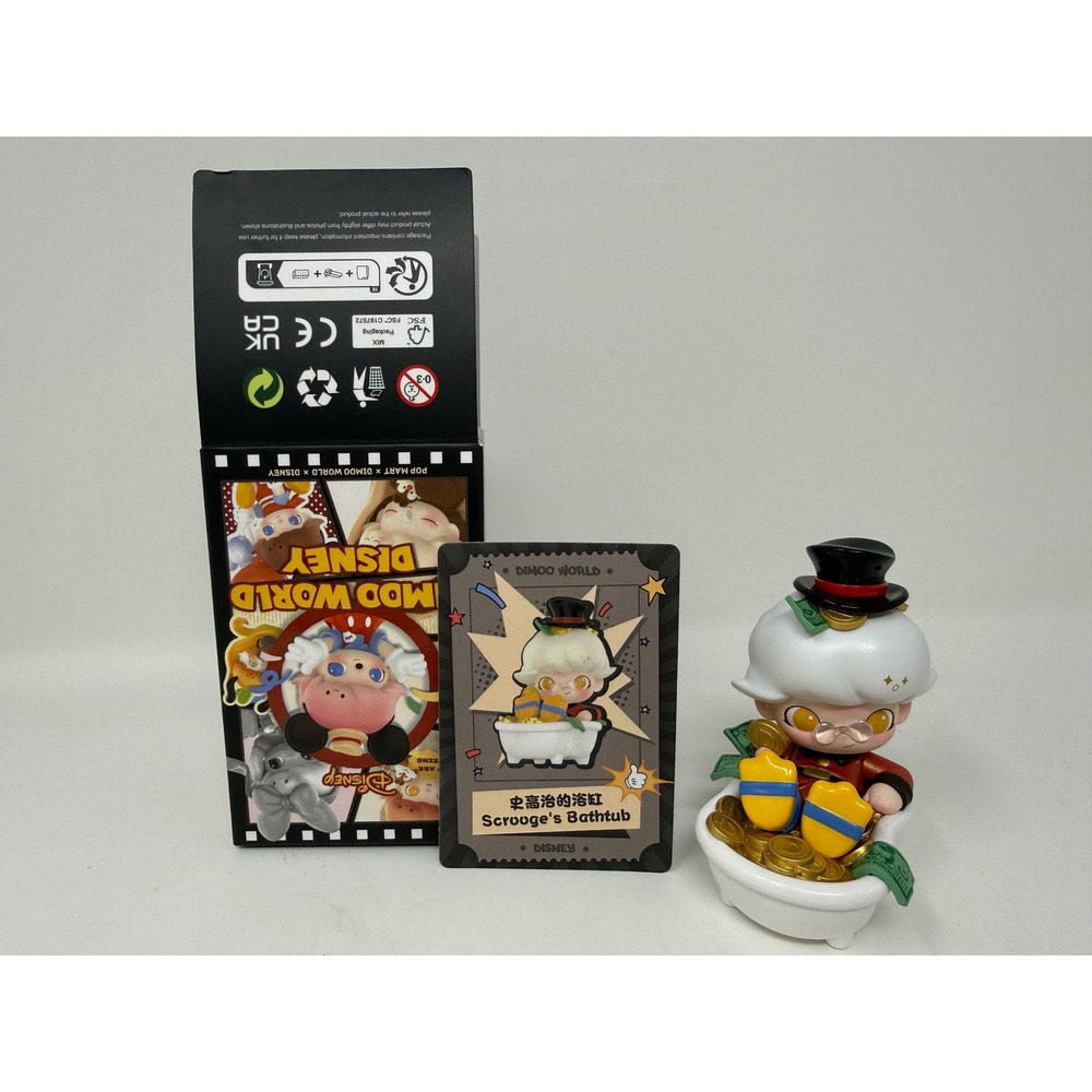 POP MART DIMOO WORLD x DISNEY Scrooge Bath‎ Toy Figure WITH BOX